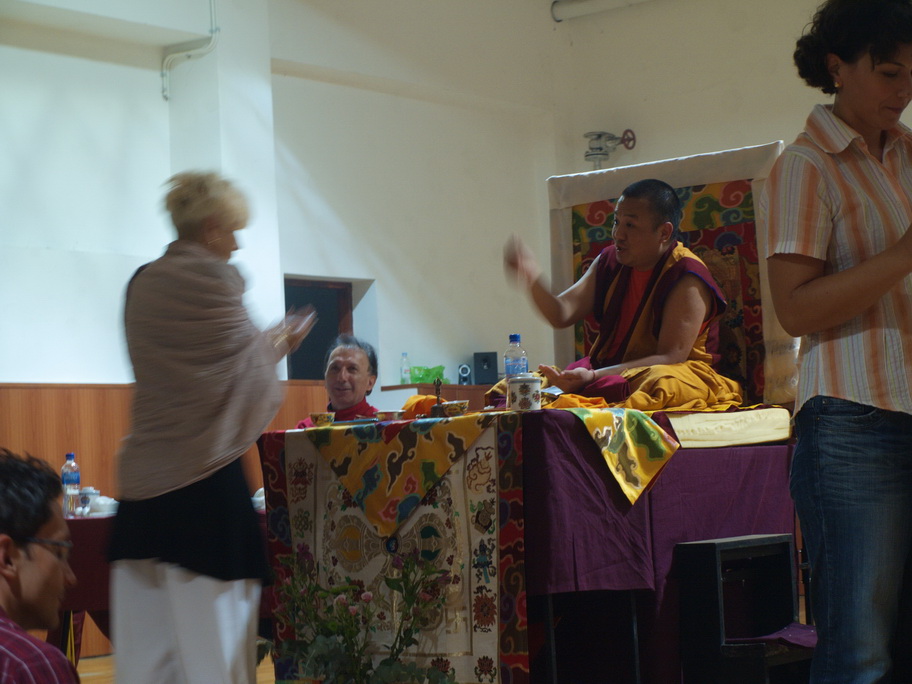 Receiving Dharma names.