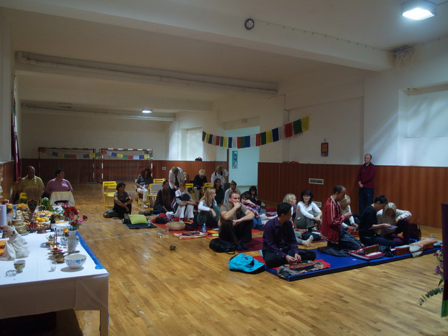 Neki od u�enika za vrijeme odmora za �aj.